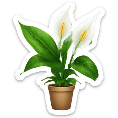 Peace lilies plant sticker