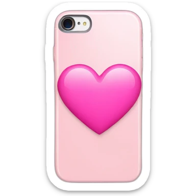 pink iPhone heart sticker