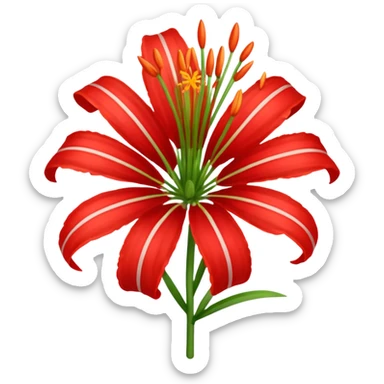 Quiero un emoji lindo para mí novia de la flor lycoris radiata sticker
