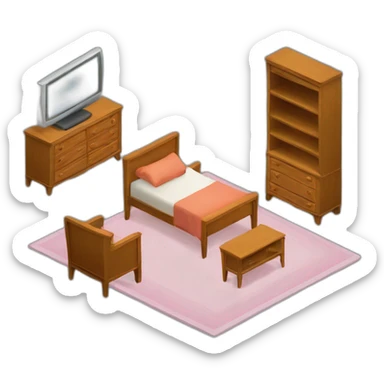 furniture isometric view sticker