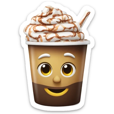 kaffe mit zuckerstange sticker