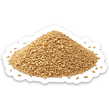 A small pile of sesame seeds sticker