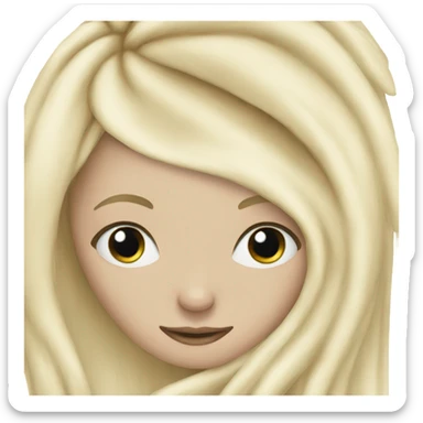 pale girl with long blonde hair sas sticker