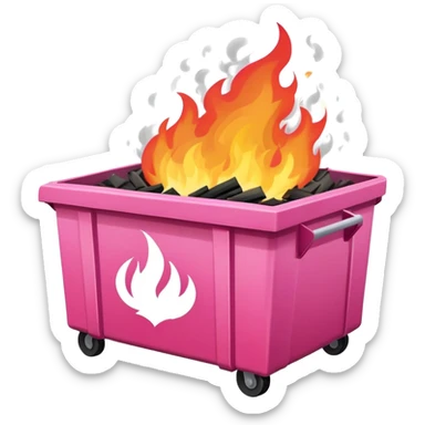 Teacher dumpster fire pink sticker
