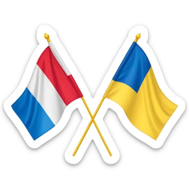 poland ukraine flag sticker