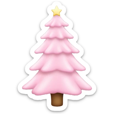 Light pink Christmas tree sticker