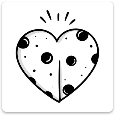 girlie heart-shaped pizza, cute and tempting sticker