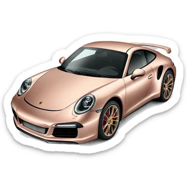 Porsche 911 in rose gold  sticker
