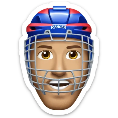 New York Rangers hockey goalie realistic sticker