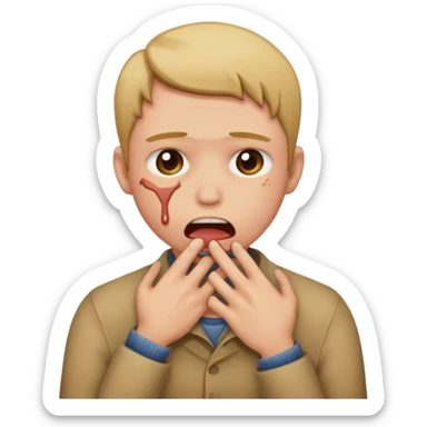 A person choking them selves  sticker