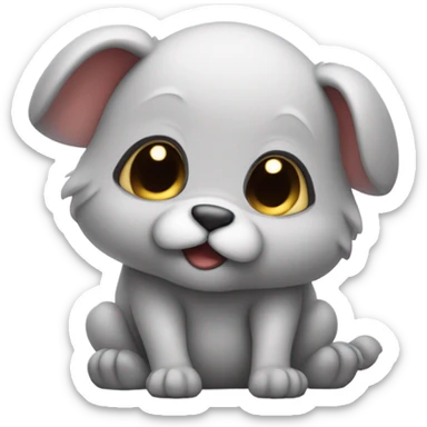 Cute creature being bashful sticker