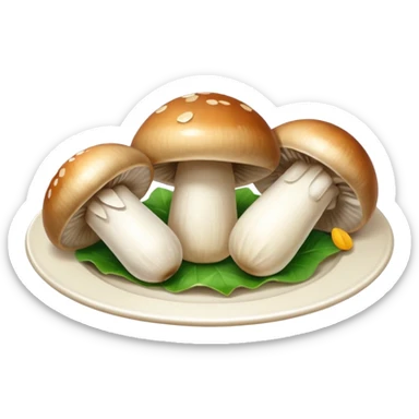 3 champignons on the plat sticker