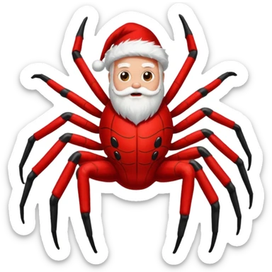 make me a googoogaagaa Santa spider sticker