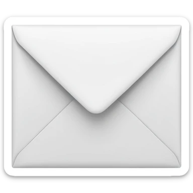 a minimalist email envelop, sleak  sticker