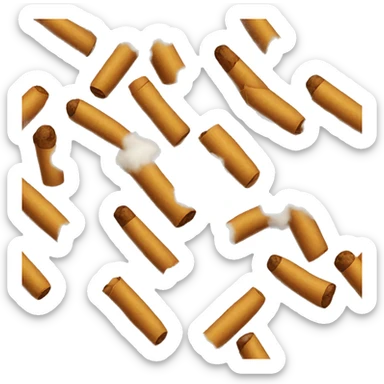 a bag of flour smokes a cigar sticker