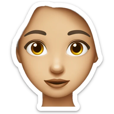 Fille avec des beaux yeux qui rigole sticker