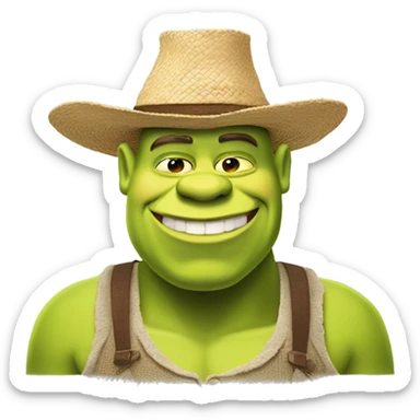 Shrek avec un chapeau melon  sticker