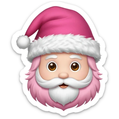 Santa hat pink emoji  sticker