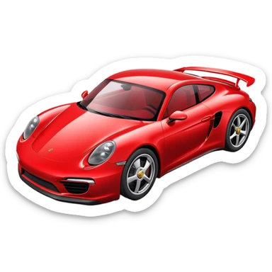 Red wine Porsche  sticker