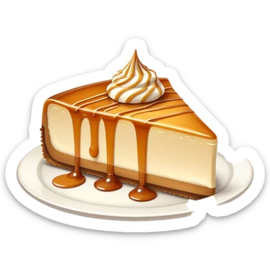 Salted caramel cheesecake slice  sticker