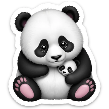 Panda abranzando sticker