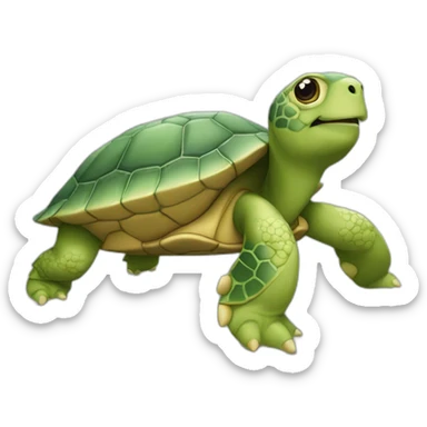 Deux Tortue qui fon la'moir sticker