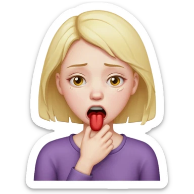 ) girl choking self emoji  sticker