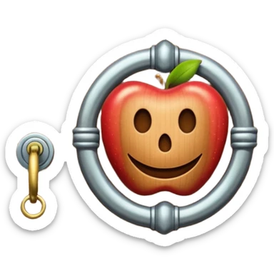 A door emoji in the style of Apple emoji with a knocker. sticker