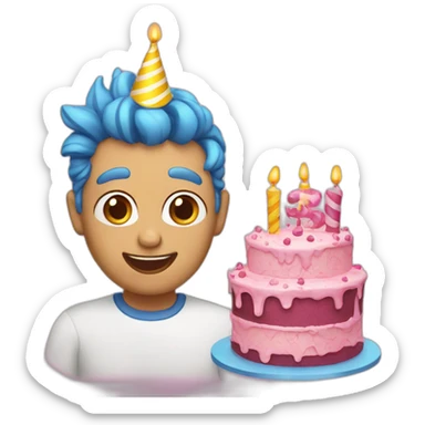 birthday cake sticker
