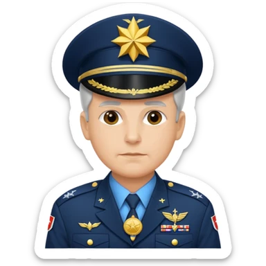 An American general in full uniform sticker