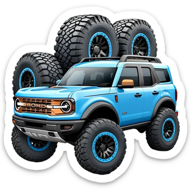 Ford bronco sport area powder blue sticker