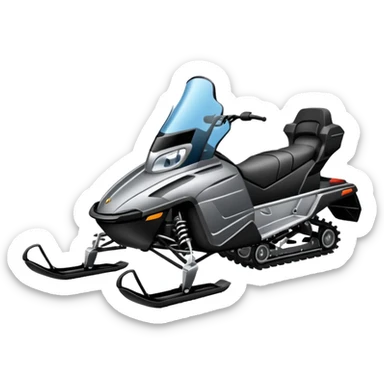 Black Snowmobile sticker