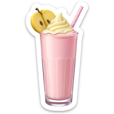 Strawberry banana milkshake sticker