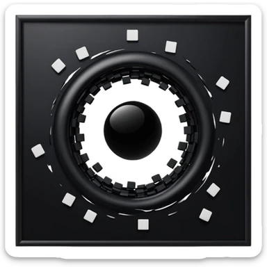 The black squares go into the black hole sticker