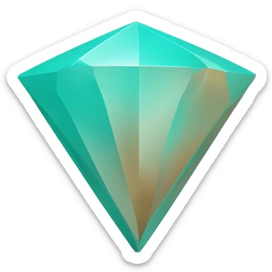 “Minimal emoji of Pix logo: turquoise diamond, smooth curves, clean modern look.💠 sticker