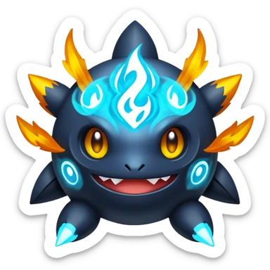 Elemental Dark-type-Electric-type natural Pokémon-Fakémon-item sticker