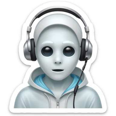 Ghost with headset sticker