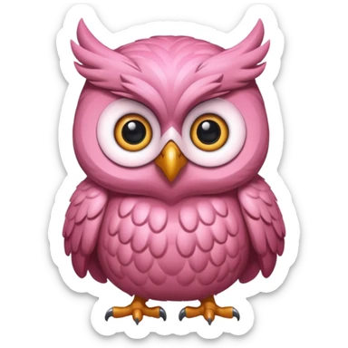 image of a pink owl sticker