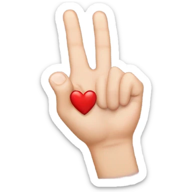 love heart hand emoji but middle finger instead of index sticker