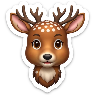 polka dot deer sticker
