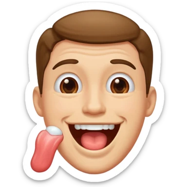 make him drool a lot sticker