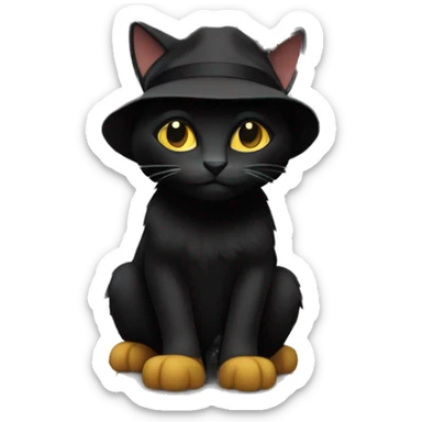 Un chat noir dans le métro  sticker