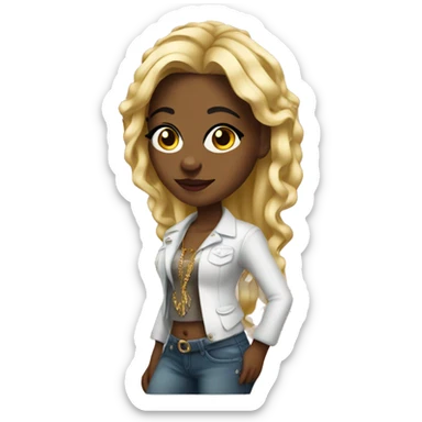 rich ghetto girl sticker