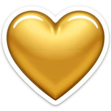 coração dourado sticker