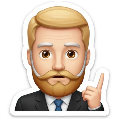 Compliance Boss with light beard , herding policies like a pro sticker