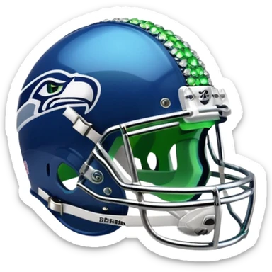 NFL Seahawks helmut with bling neon sticker