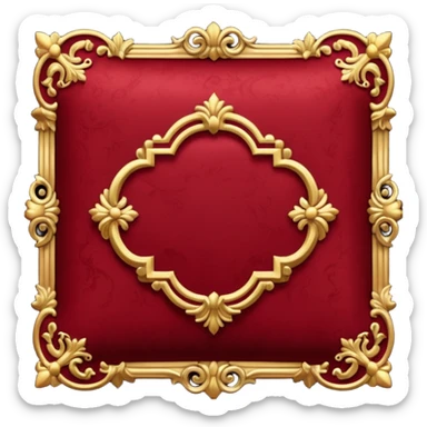 Old money vibe in dark red color sticker