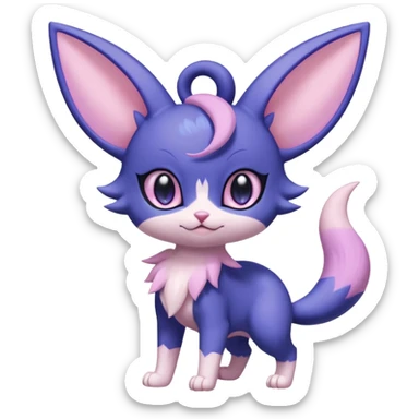  Fey Toony Meowstic-Espeon-Skitty-Delcatty-Sprigatito-Purrloin-fusion-hybrid sticker