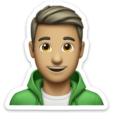 right arrow short gren sticker