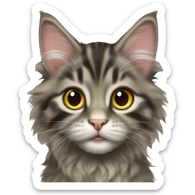 Maine coon kitten sticker